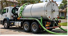 Septic pumping truck